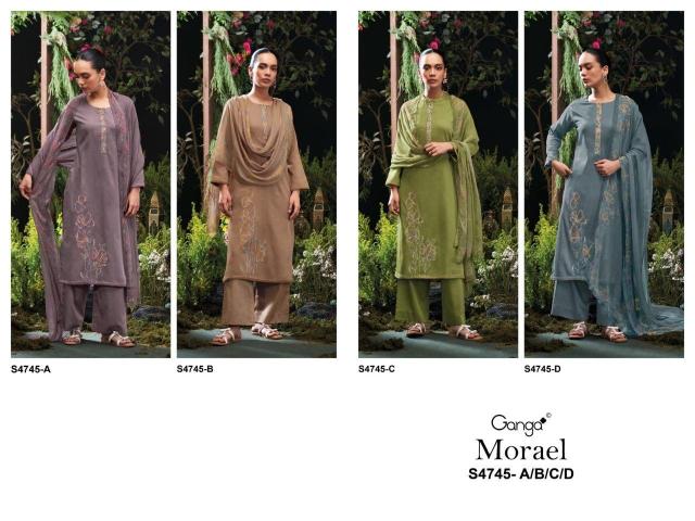 Ganga morael 4745 dress materials wholesale cotton
